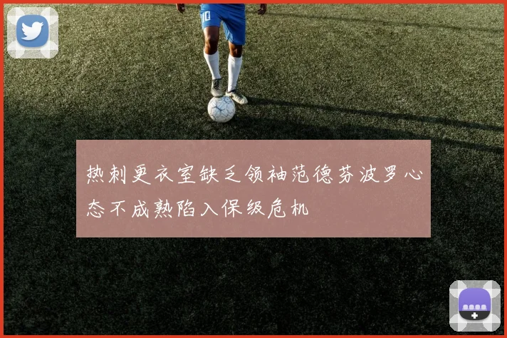 热刺更衣室缺乏领袖范德芬波罗心态不成熟陷入保级危机